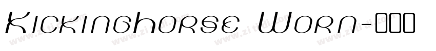 KickingHorse Worn字体转换